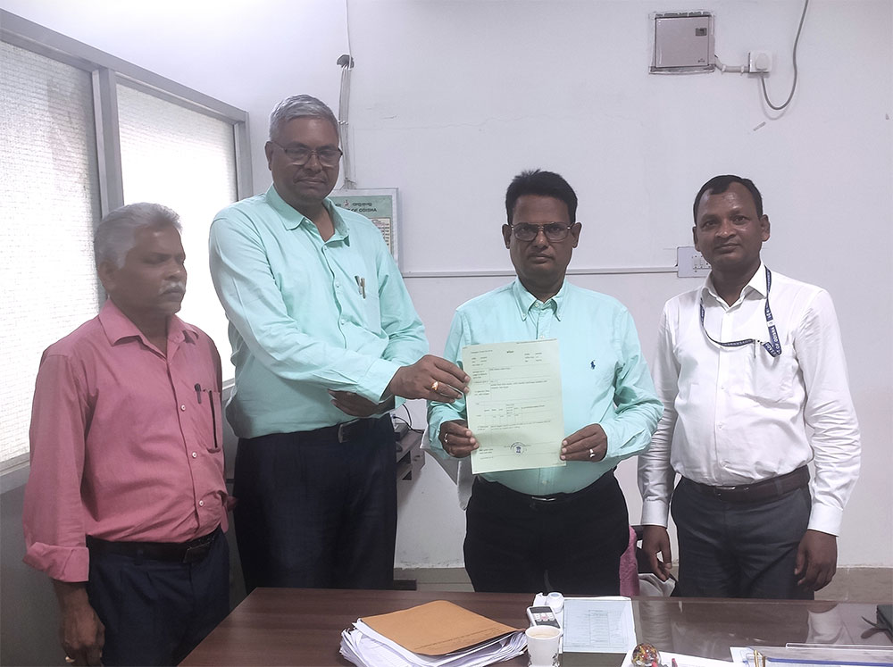 Patta given to Principal by Sub Collector, Ajit Kumar Pradhan